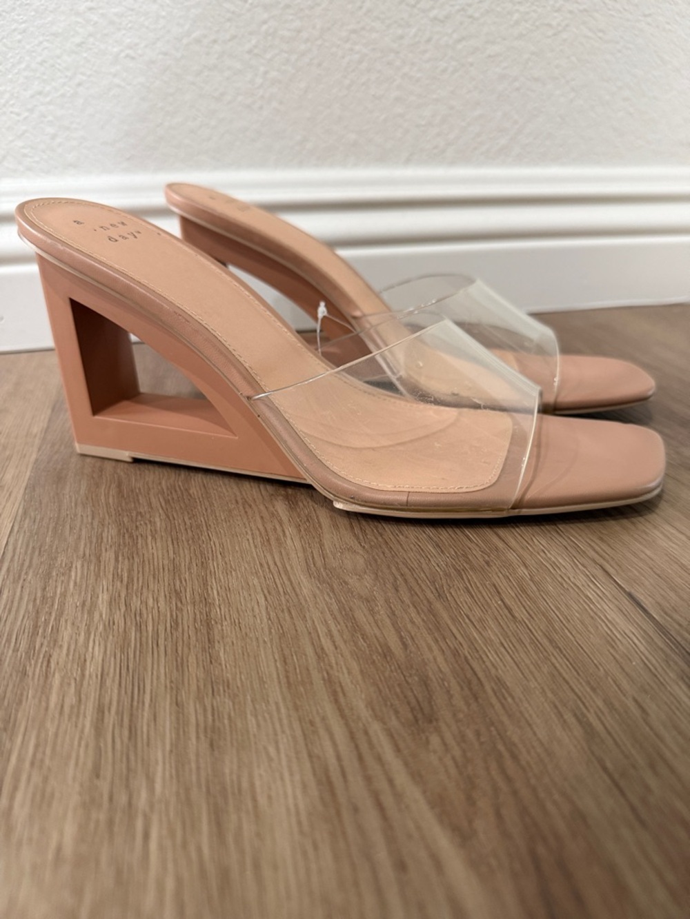 Clear Wedge Heel
